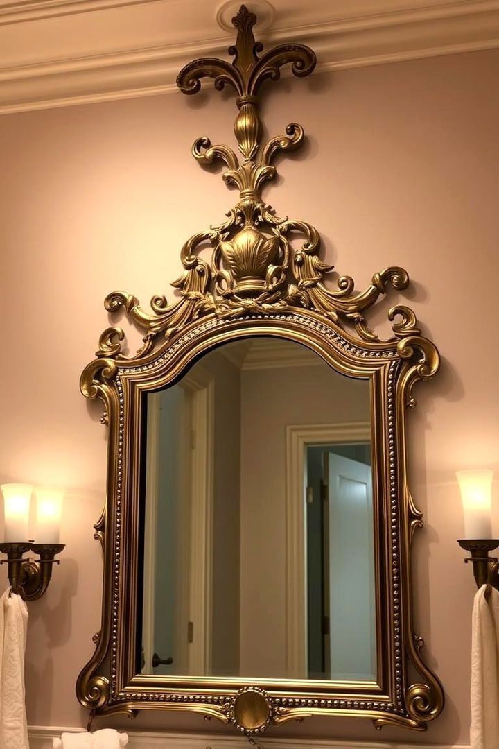 Mirror with Crown Lighting - 22 Bathroom Lighting Ideas Over Mirror
