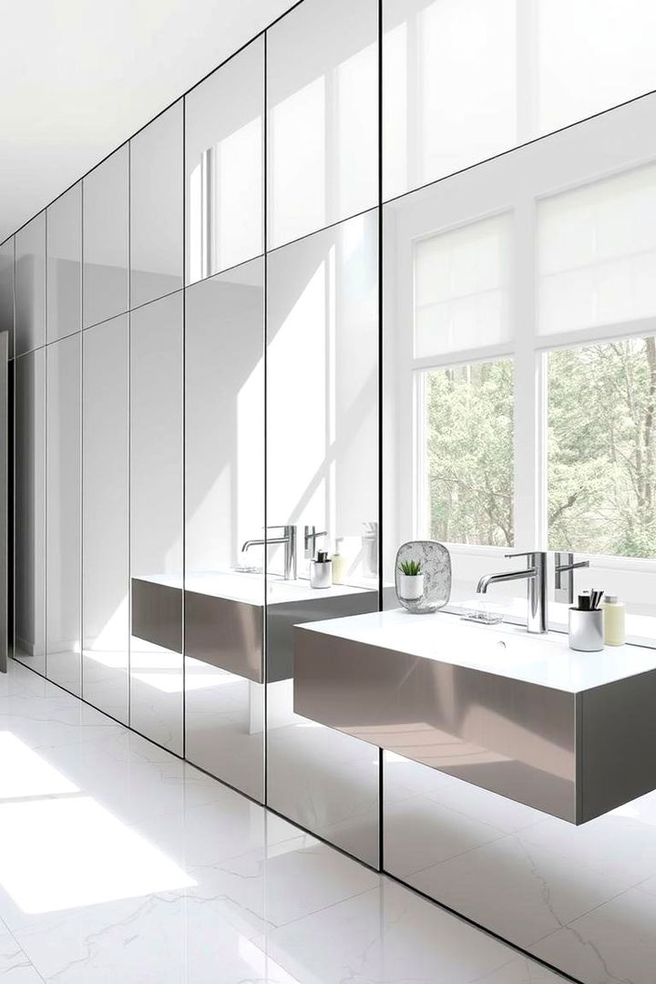 Mirrored Accent Wall - 22 Bedroom Accent Wall Ideas