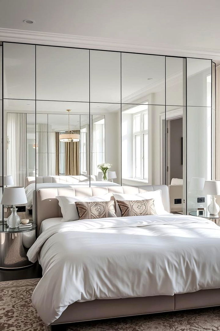 Mirrored Arrangements - 22 Bedroom Wall Decor Ideas
