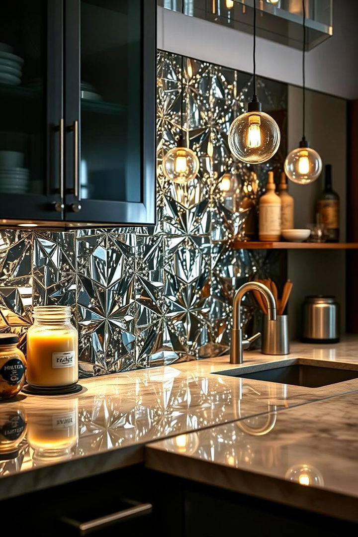Mirrored Backsplashes Statement - 22 1980s Kitchen Ideas