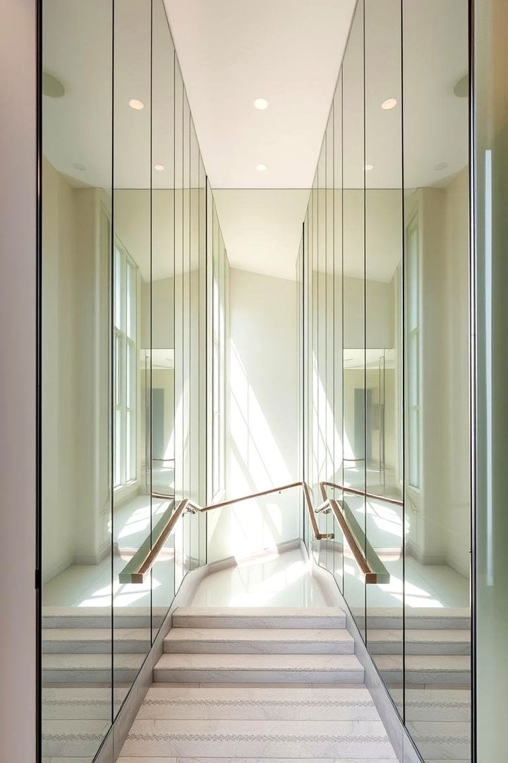 Mirrored Illusions - 22 Staircase Wall Ideas