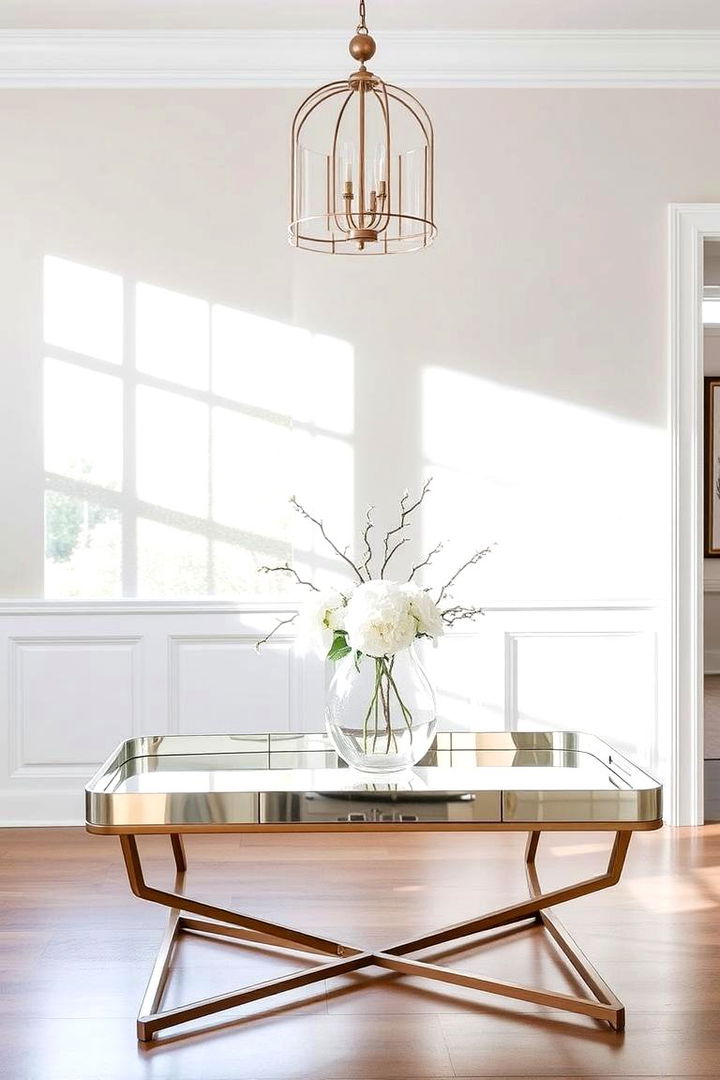 Mirrored Magic for Illumination - 22 Entry Table Decor Ideas