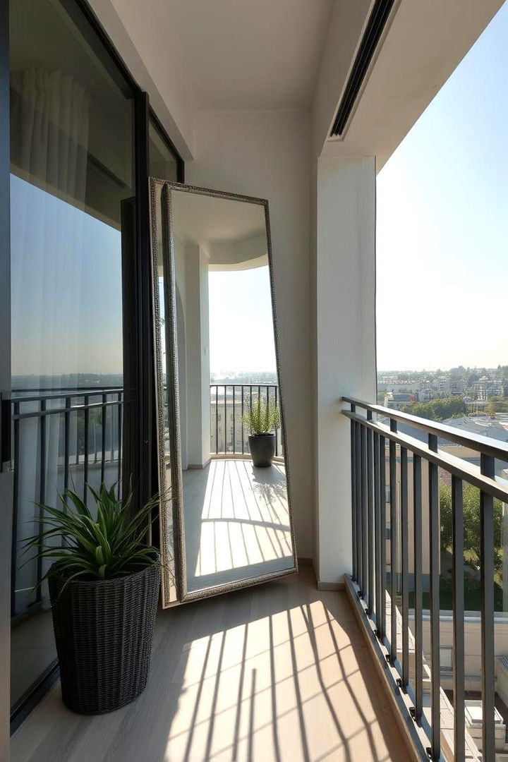 Mirrored Magic for Illusion - 22 Small Balcony Ideas