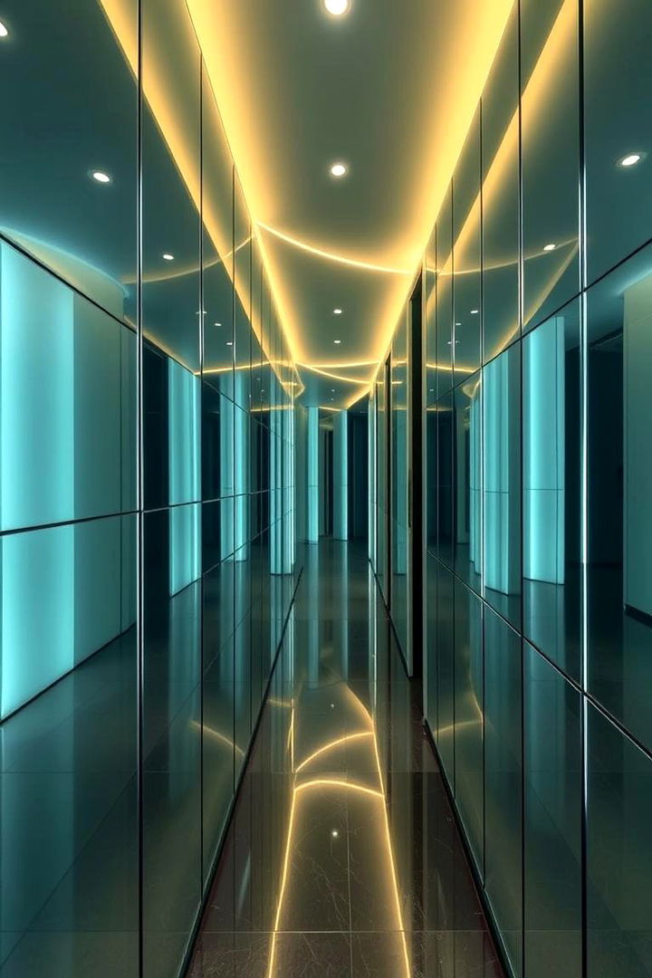 Mirrored Panels for Sleek Decor - 22 hallway mirror ideas