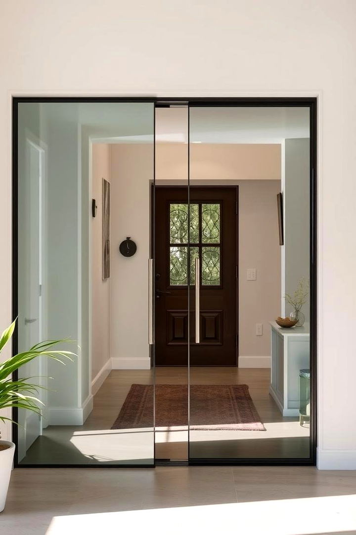 Mirrored Sliding Door Integration - 22 Entryway Mirror Ideas