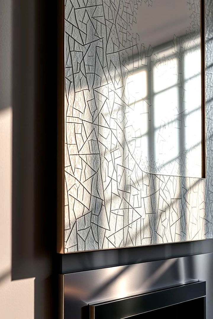 Mirrored Texture - 22 Mirror Over Fireplace Ideas