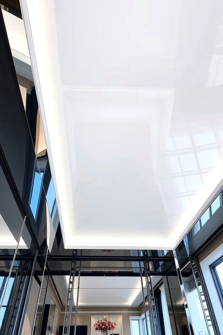 Mirrored and Glossy Trim - 22 Ceiling Trim Ideas