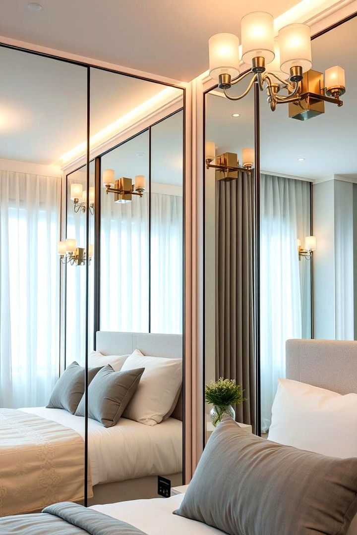 Mirrors and Illumination Fusion - 22 Low Sloped Ceiling Bedroom Ideas