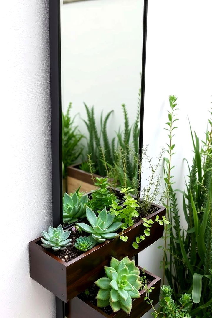 Mirrors with Integrated Planters - 22 Garden Mirror Ideas