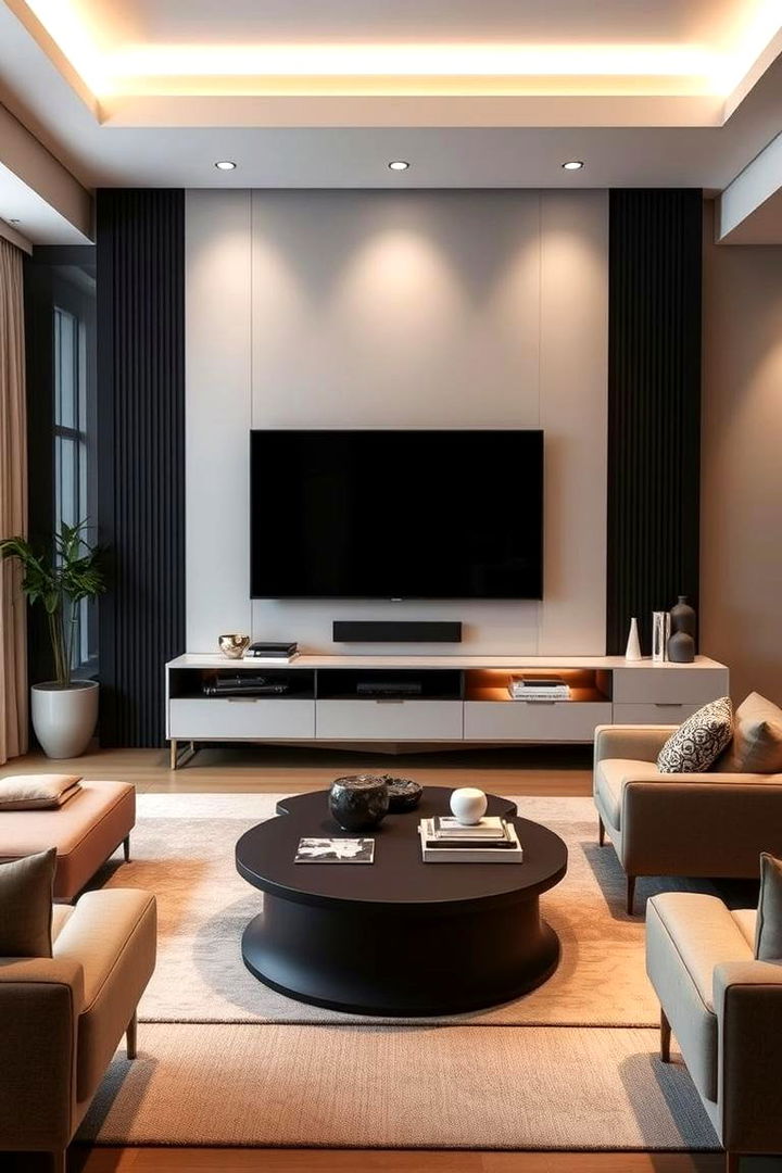 Misaligned Entertainment Unit - 22 Awkward Living Room Layout Ideas
