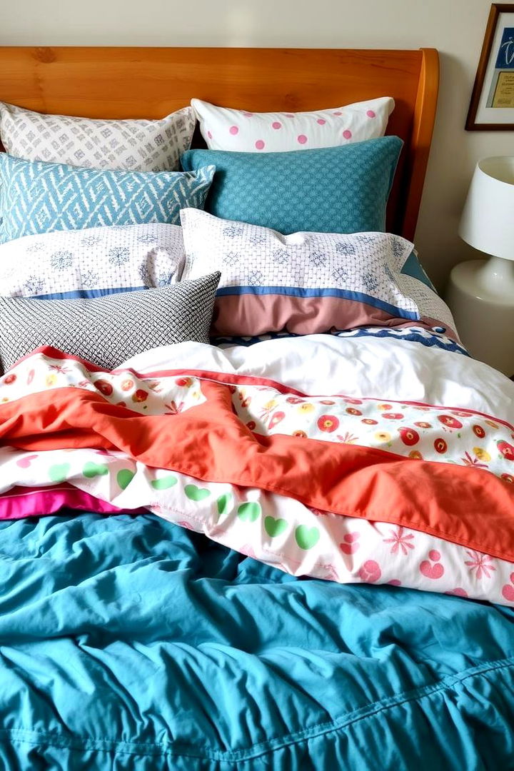 Mix and Match Bedding Styles - 22 Boho Teen Bedroom Ideas