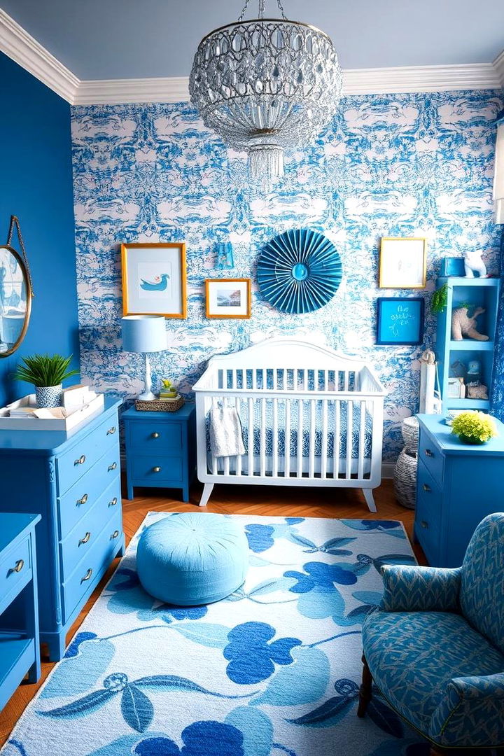 Mix and Match Blue Tones - 22 Blue Nursery Ideas