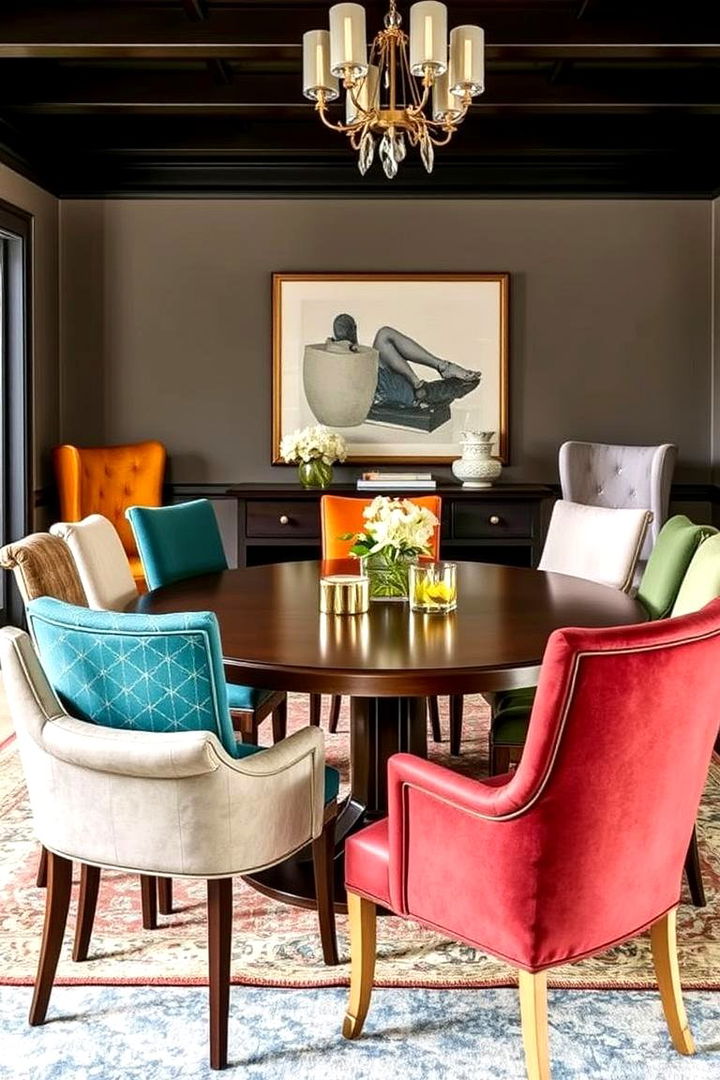 Mix and Match Chairs for Uniqueness - 22 Casual Dining Room Ideas