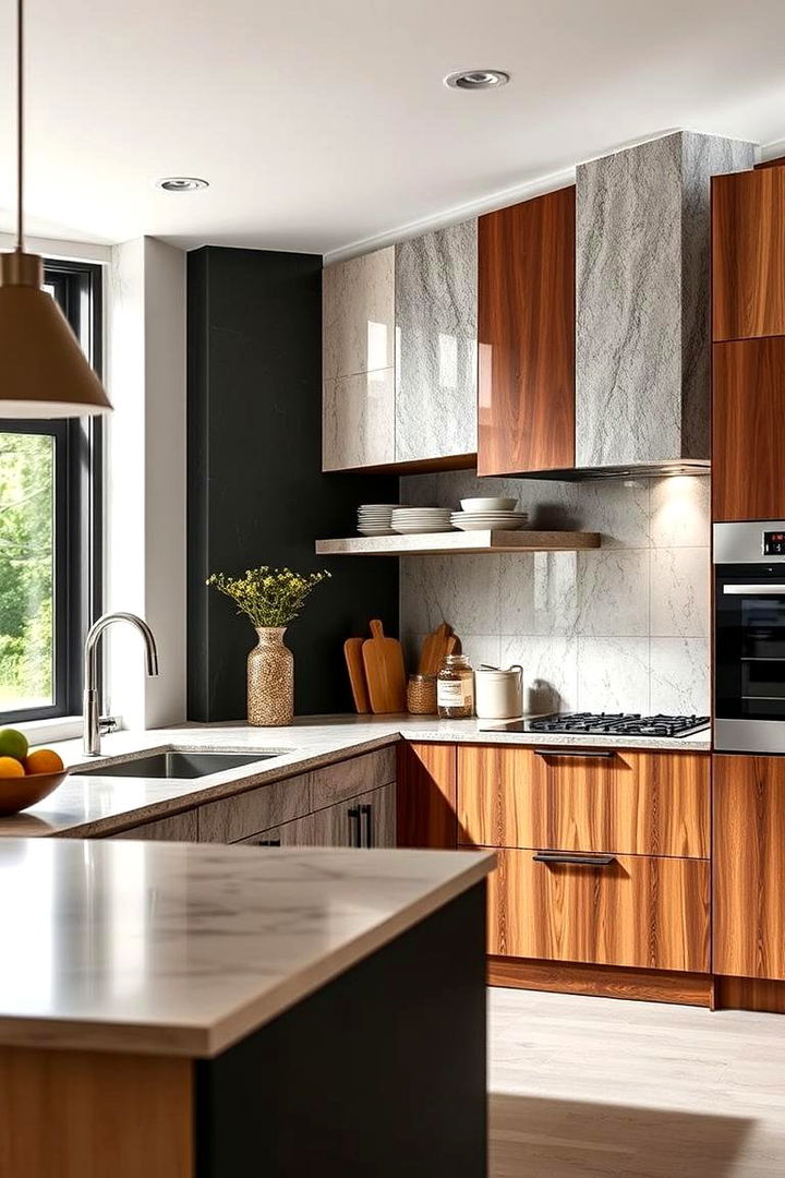 Mix and Match Contrasting Panel Designs - 22 Kitchen Curtain Ideas
