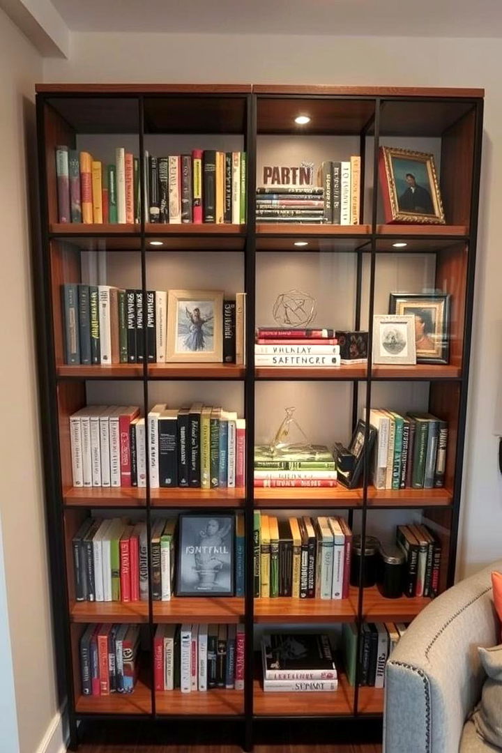 Mix and Match Materials - 22 Corner Bookshelf Ideas