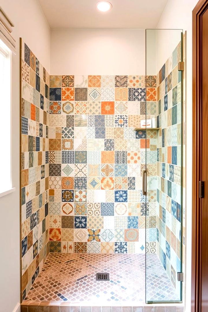Mix and Match Patterns - 22 Walk-in Shower Tile Ideas