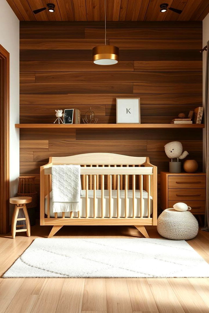 Mix of Natural and Metallic Accents - 22 Sage Green Nursery Ideas