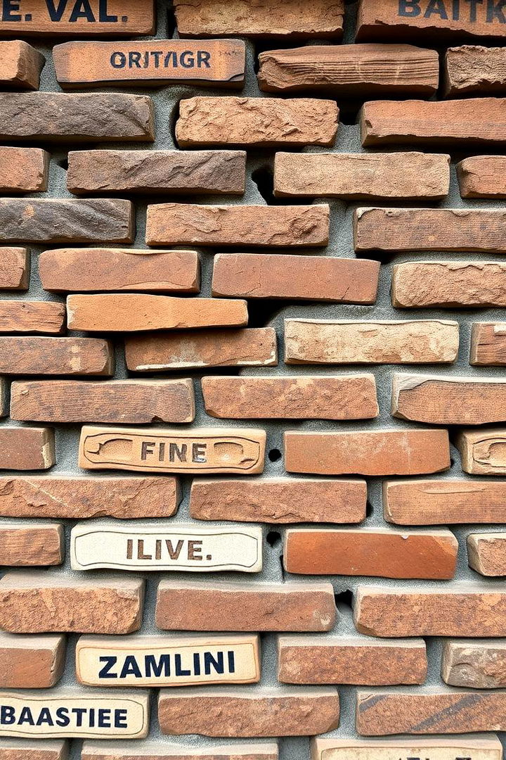 Mixed Brick Sizes and Patterns for Dynamic Appeal - 22 Brick Fence Ideas