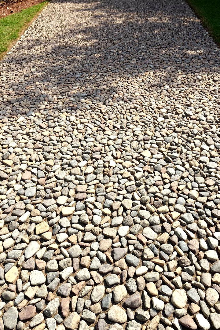 Mixed Color Gravel for Visual Impact - 22 Gravel Driveway Ideas