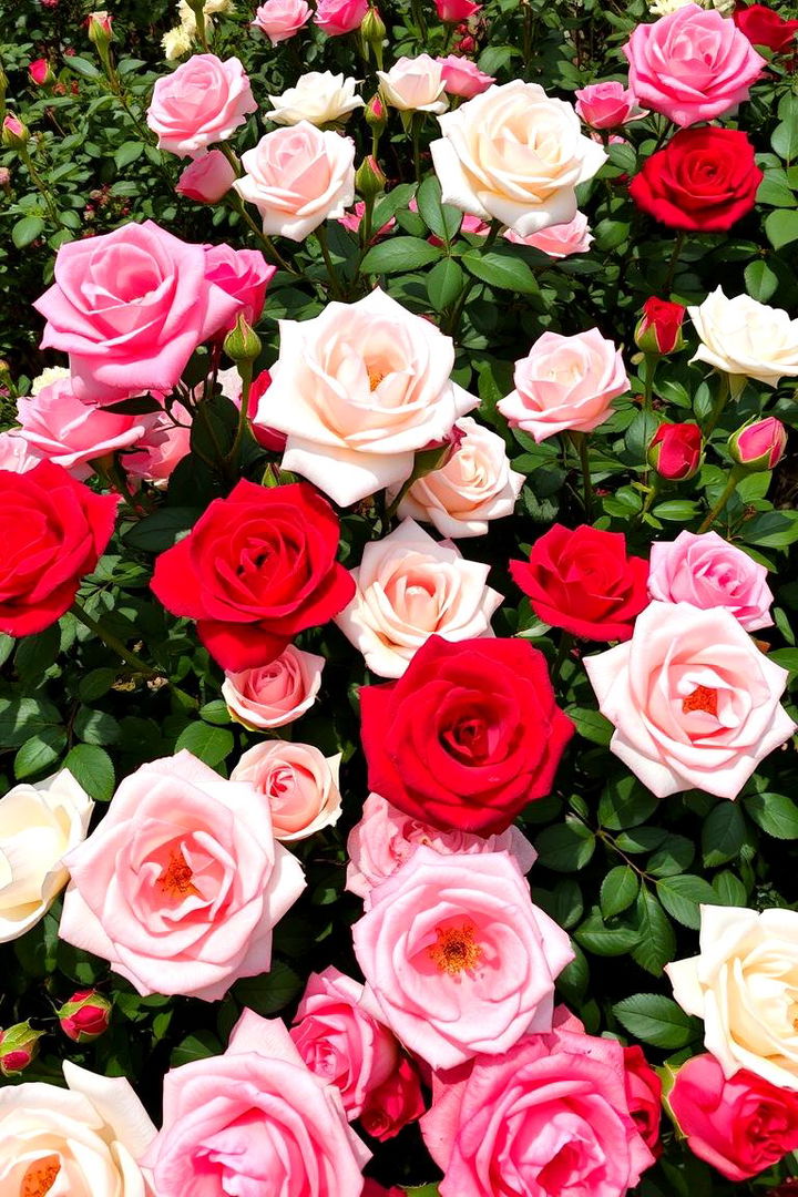 Mixed Color Rose Variety - 22 Rose Garden Ideas