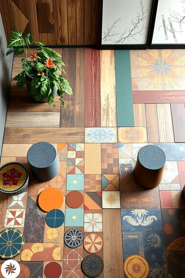 Mixed Eclectic Flooring Designs - 22 Bohemian Maximalist Decor Ideas