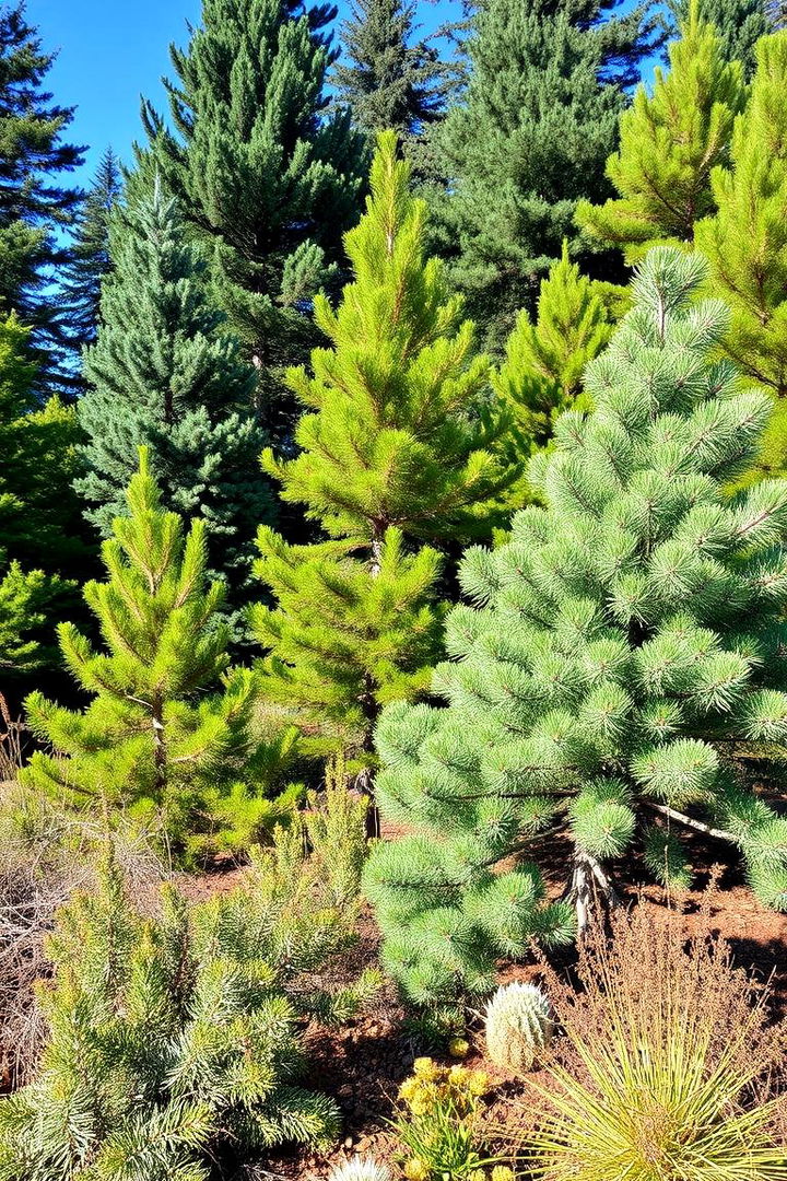 Mixed Evergreen Sanctuary - 22 Pine Tree Landscape Ideas
