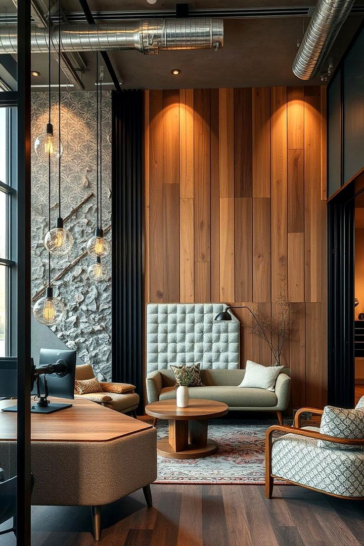 Mixed Material Accents - 22 Wall Covering Ideas