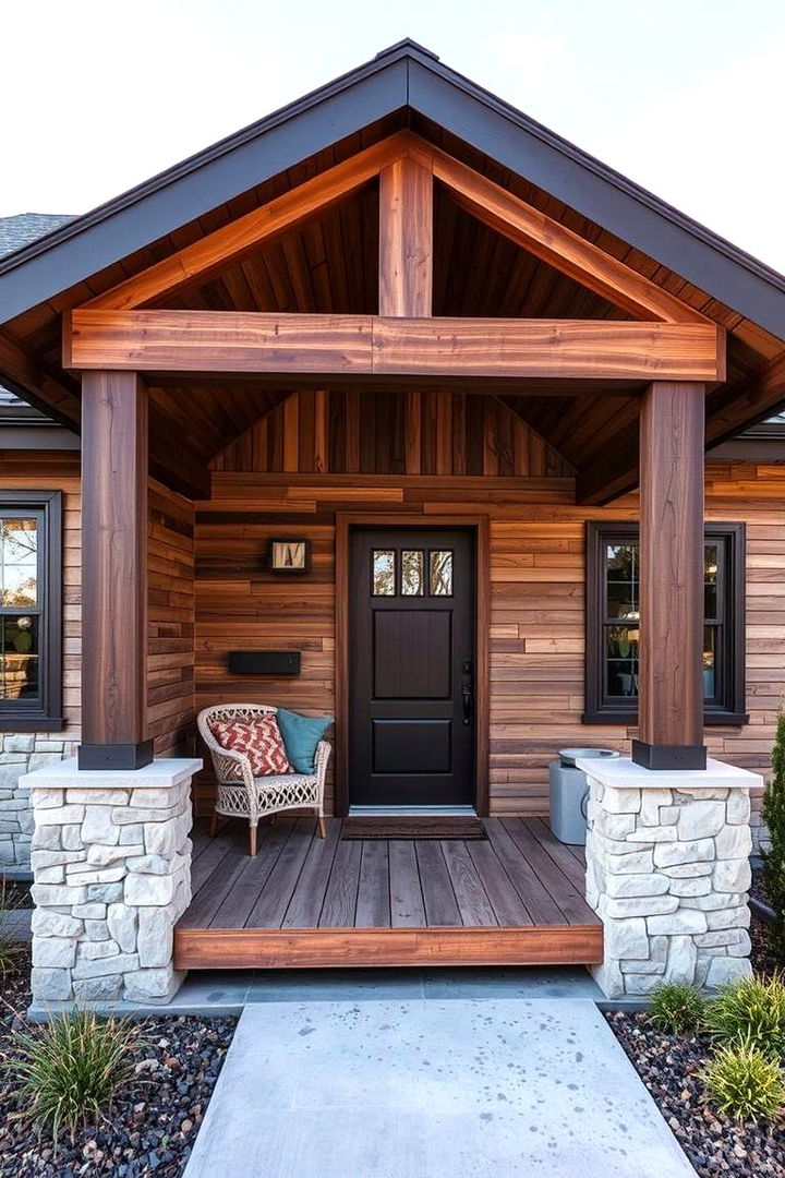 Mixed Material Aesthetics - 22 Modern Front Porch Ideas