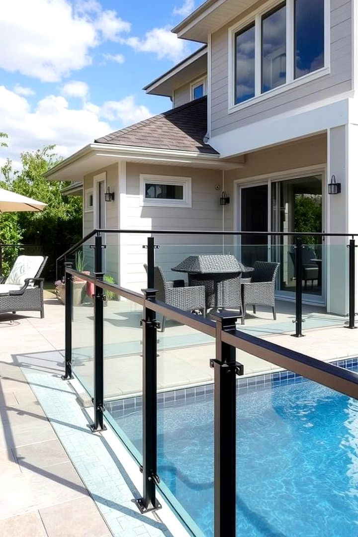 Mixed Material Combinations - 22 Pool Deck Railing Ideas