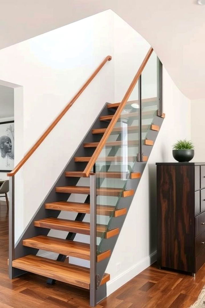 Mixed Material Curved Staircase - 22 Curved Staircase Ideas