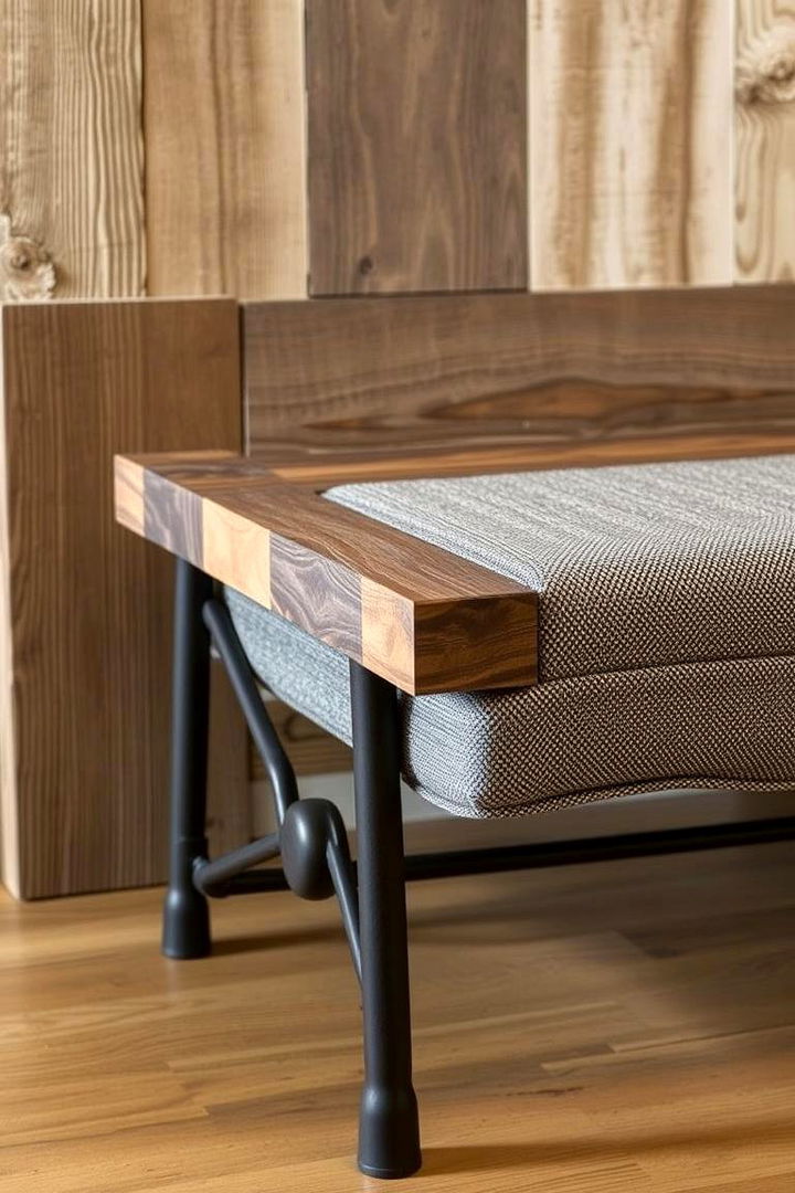 Mixed Material Fireplace Bench Concepts - 22 Fireplace Bench Ideas