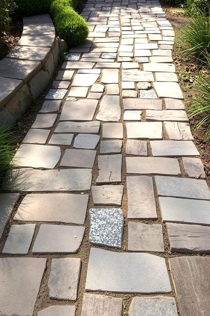 Mixed Material Fusion - 22 Flagstone Walkway Ideas