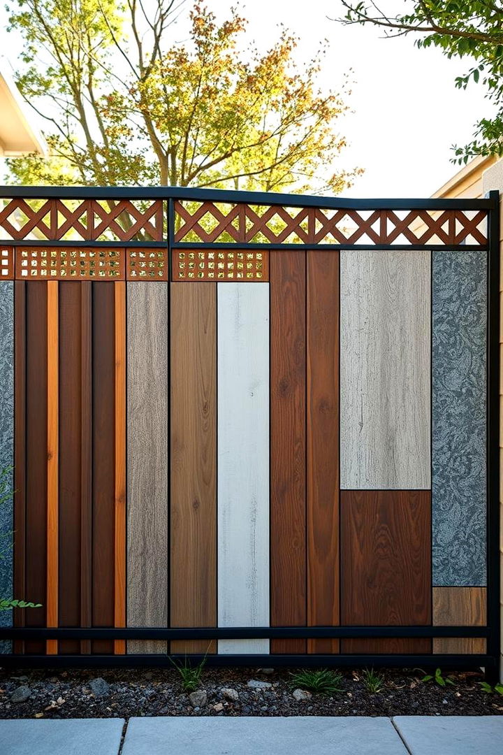 Mixed Material Fusion Lattice Fence - 22 Lattice Fence Ideas