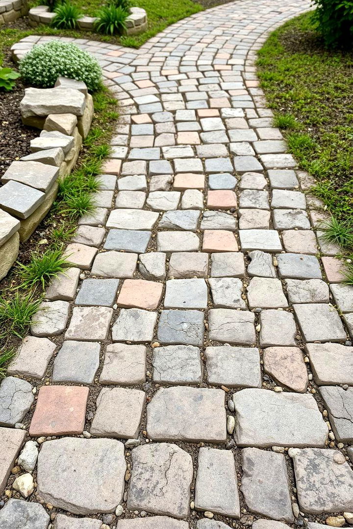 Mixed Material Garden Path - 22 Garden Path Ideas