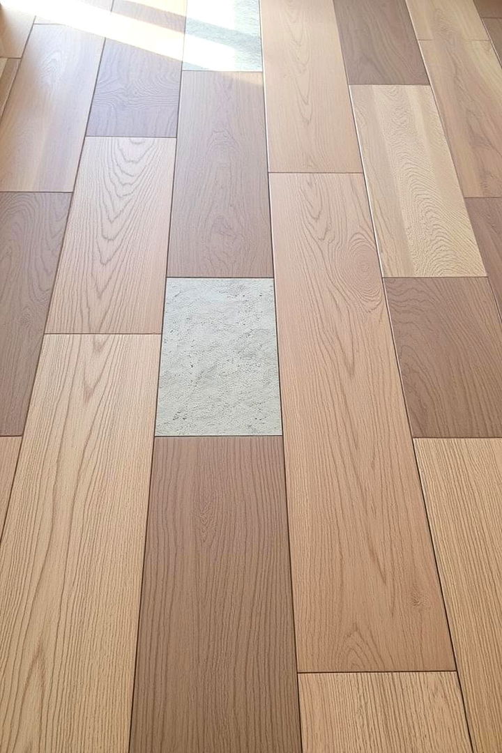 Mixed Material Harmony - 22 Living Room Wood Floor Ideas