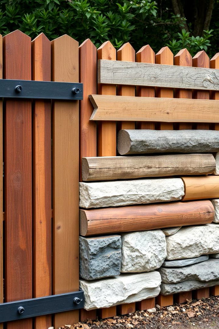 Mixed Material Innovative Design - 22 Front Yard Fence Ideas
