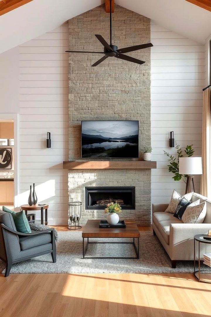 Mixed Material Interiors Featuring Shiplap - 22 Shiplap Wall Ideas