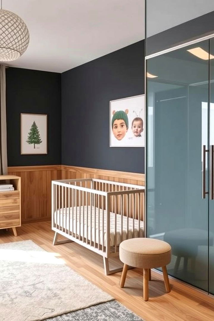 Mixed Material Modern Designs - 22 Wainscoting Nursery Ideas