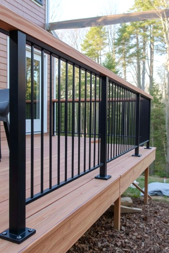 Mixed Material Railing - 22 Deck Railing Ideas