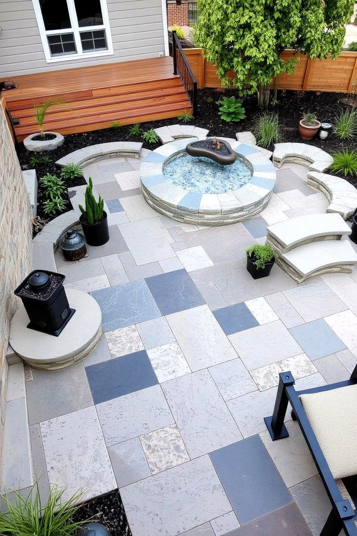 Mixed Material Texture Design - 22 Front Yard Patio Ideas