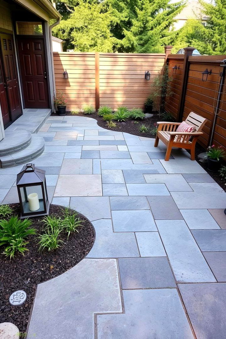 Mixed Material Texture Fusion - 22 Bluestone Patio Ideas