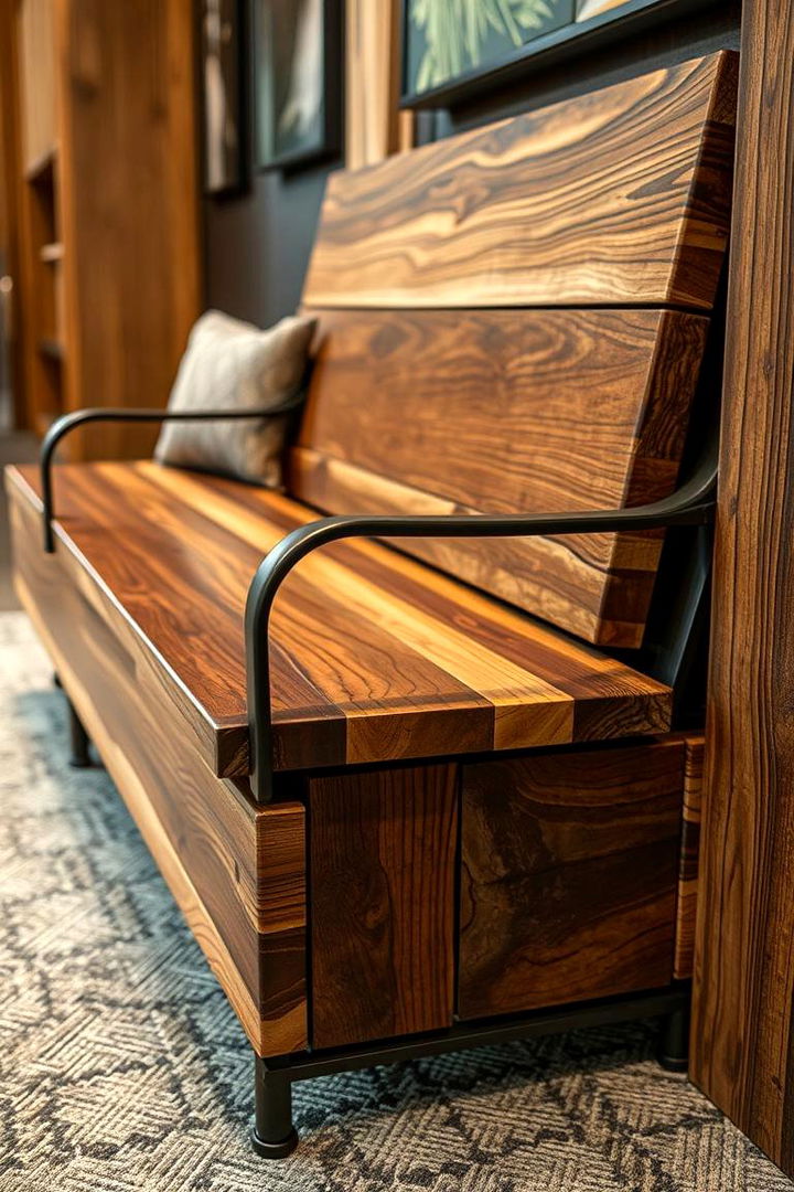 Mixed Materials Artistry Seat - 22 Man Cave Seating Ideas