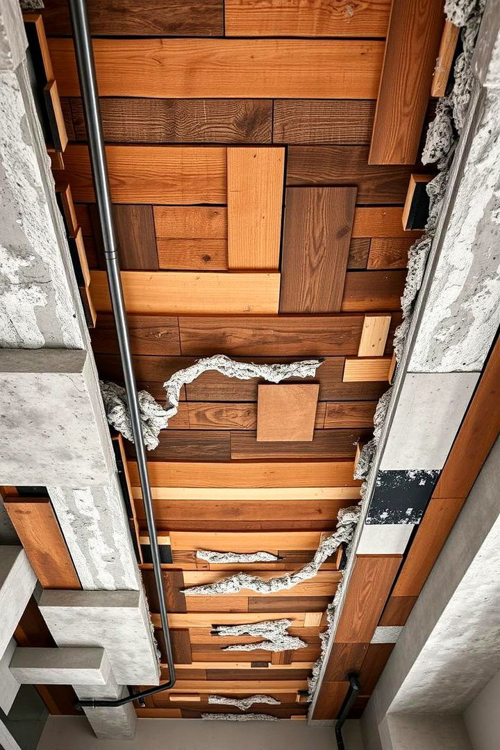 Mixed Materials Exposed Ceiling - 22 Exposed Basement Ceiling Ideas