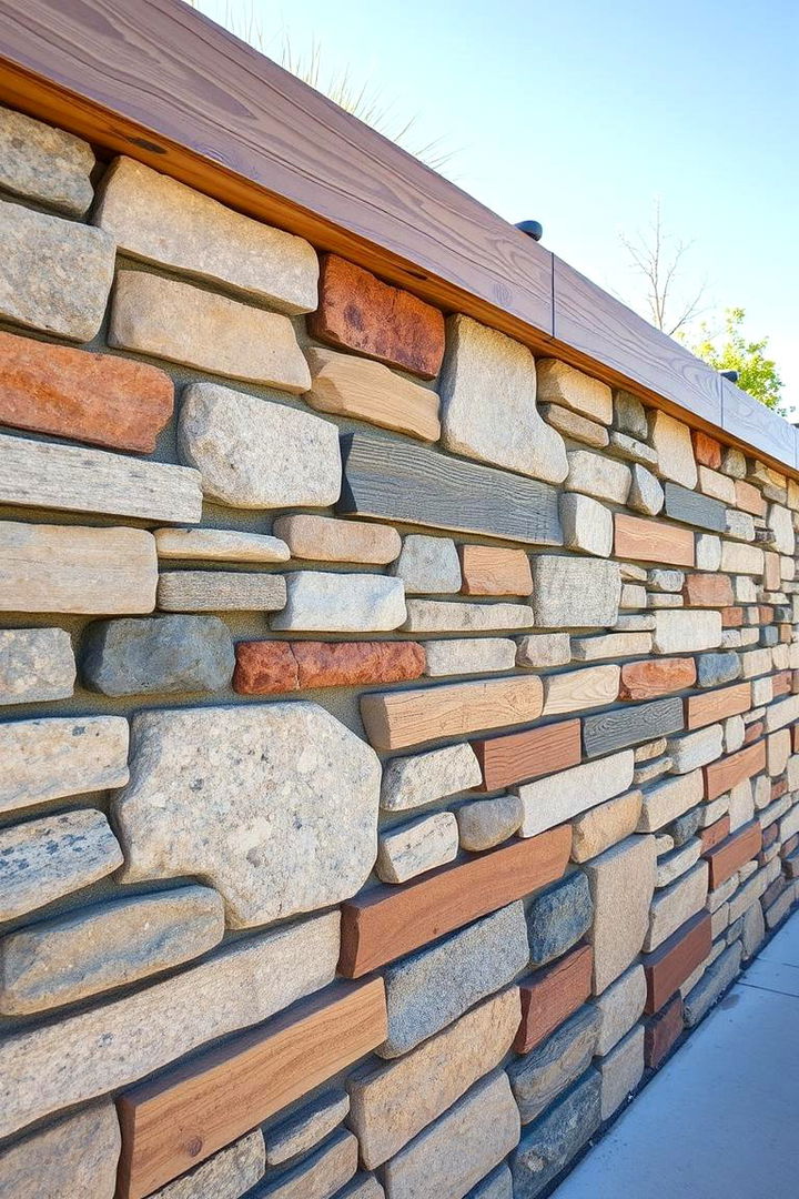 Mixed Materials Wall - 22 Patio Wall Ideas