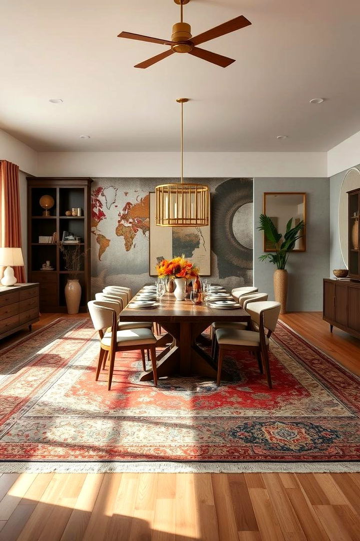 Mixed Materials for Layered Appeal - 22 Carpeted Dining Room Ideas