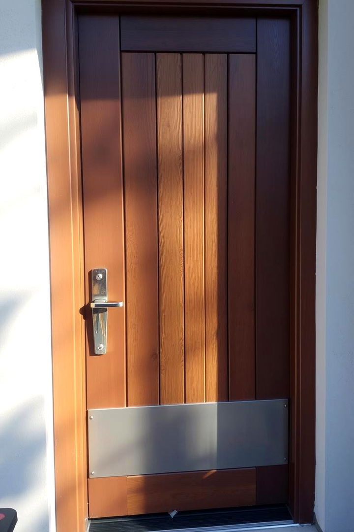 Mixed Materials for Style - 22 Brown Front Door Ideas