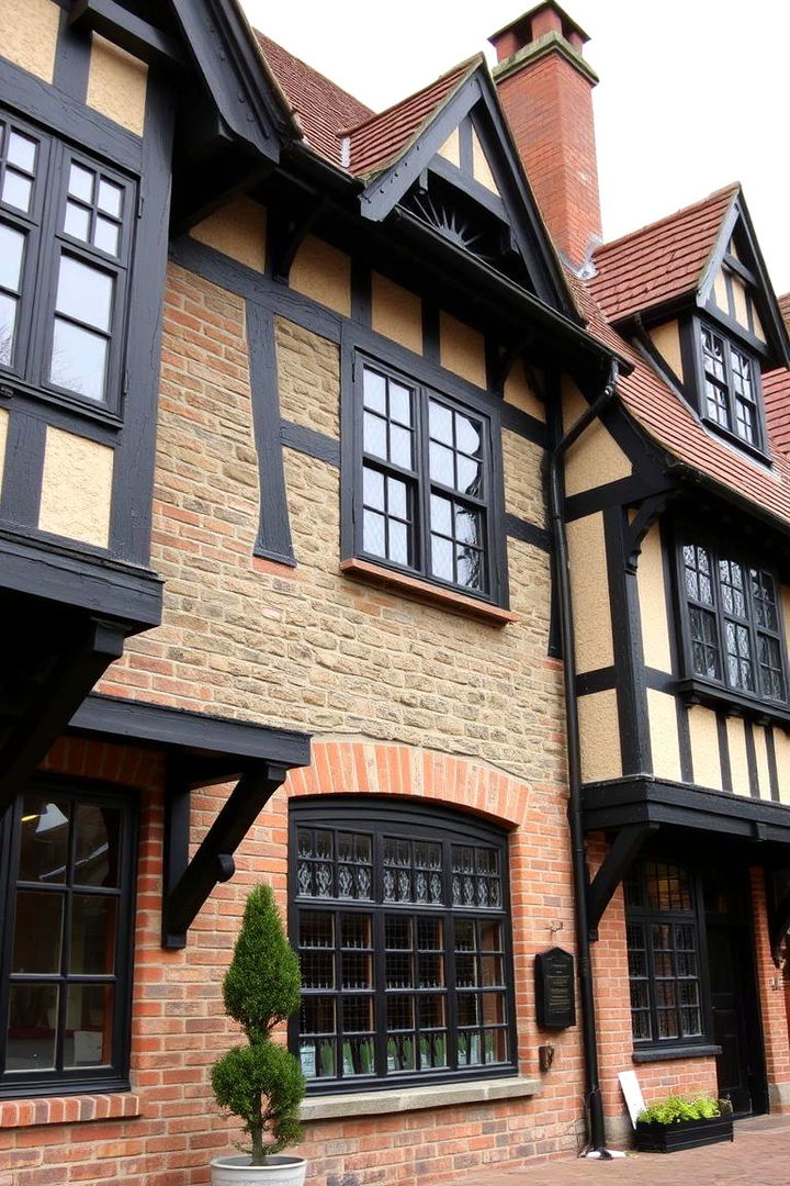 Mixed Materials for Textural Contrast - 22 Modern Tudor Exterior Inspiration