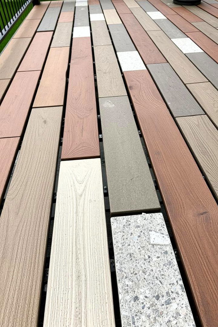 Mixed Materials for Unique Textures - 22 Deck Decorating Ideas