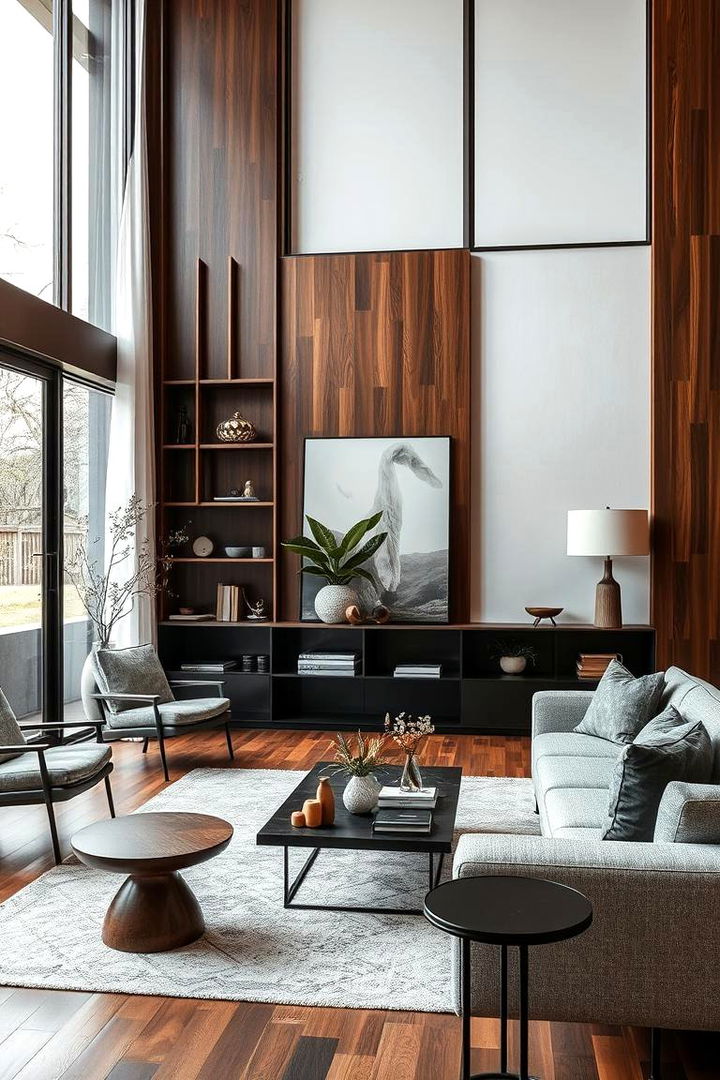 Mixed Materials for a Sophisticated Edge - 22 Eclectic Living Room Ideas