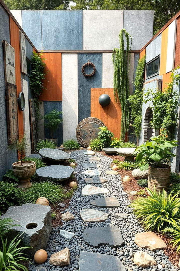 Mixed Media Artistic Garden Space - 22 Garden Room Ideas